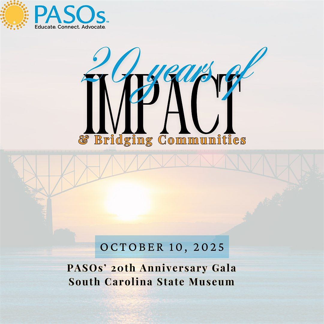 PASOs 20th Anniversary Gala, 10 October | Event in Columbia | AllEvents