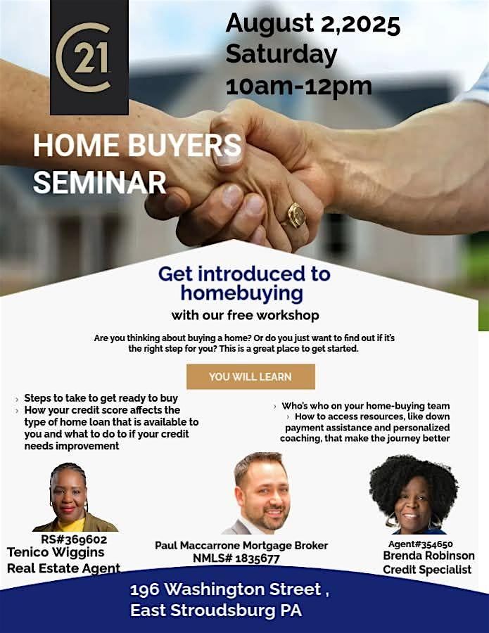 Home Buyers Workshop, 2 August | Event in East Stroudsburg | AllEvents