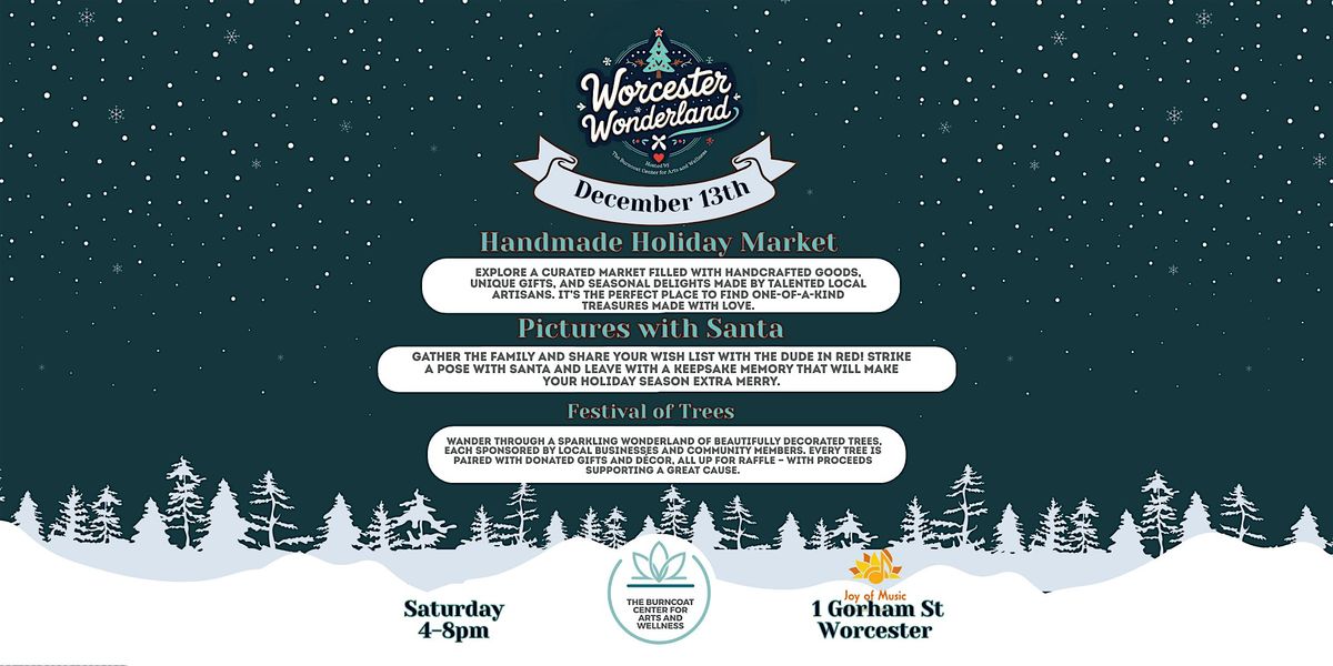 Worcester Wonderland-Handmade market, festival of trees, & pics with Santa, 13 December | Event in Worcester