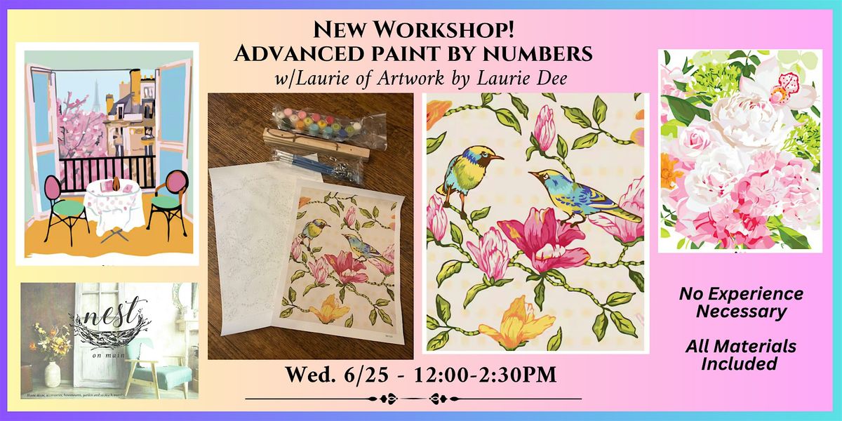 NEW!  Advanced Paint by Numbers Workshop w/Laurie of Artwork by Laurie Dee, 25 June | Event in Northport | AllEvents