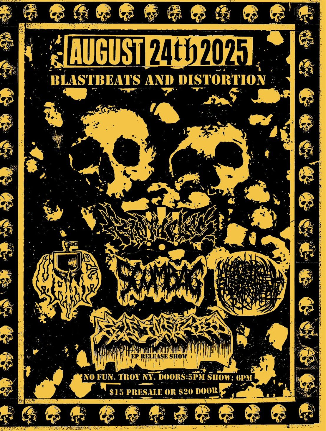 TENTACLES / Necroptic Engorgement / Urine / Scumbag / Self Inflicted, 24 August | Event in Troy | AllEvents