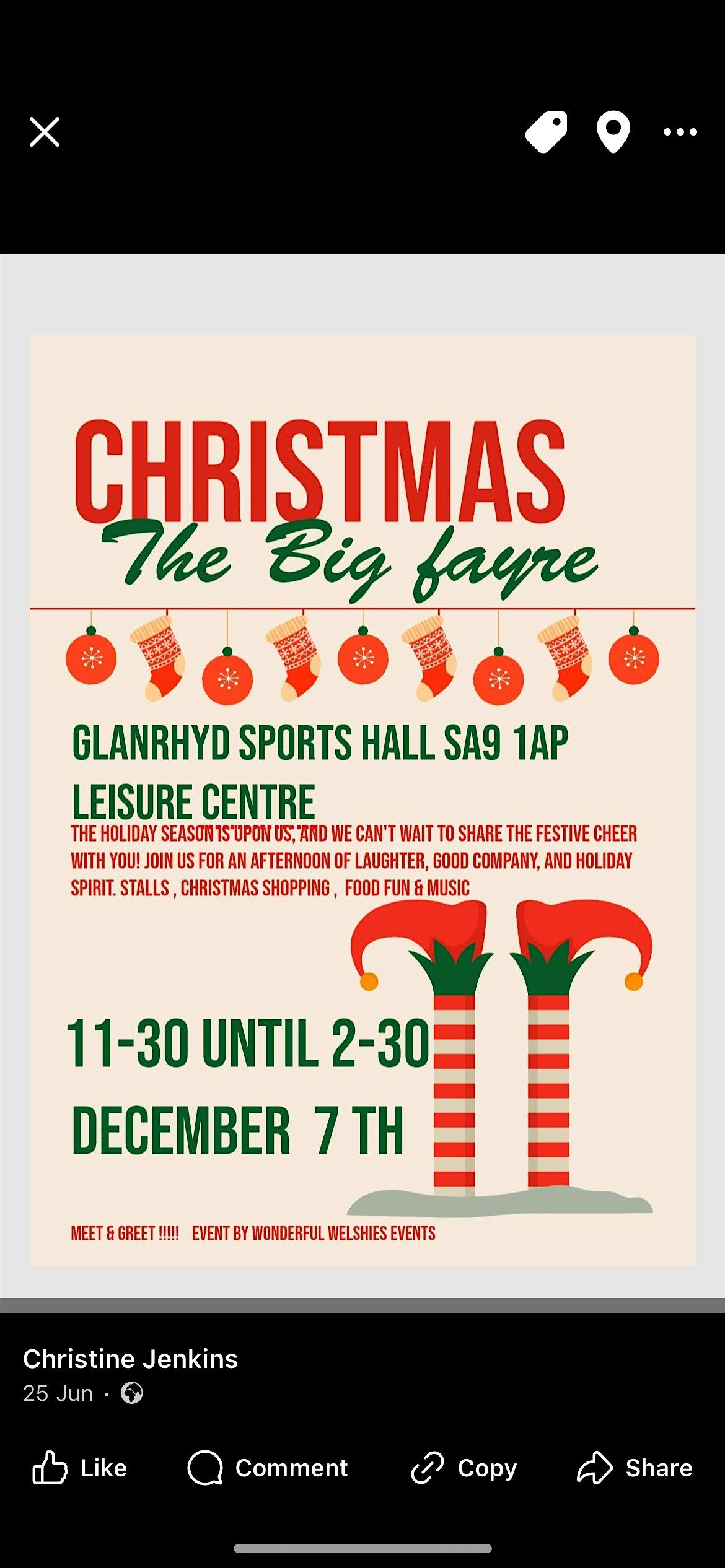 The big Xmas fayre ystradgynlais, 7 December | Event in Ystradgynlais | AllEvents
