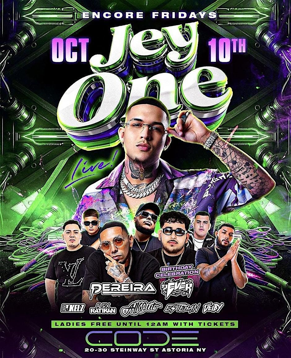 NYC Events Guide: Jey One Live @ Code Astoria – Encore Fridays, Queens, 10 October | Event in Astoria | AllEvents