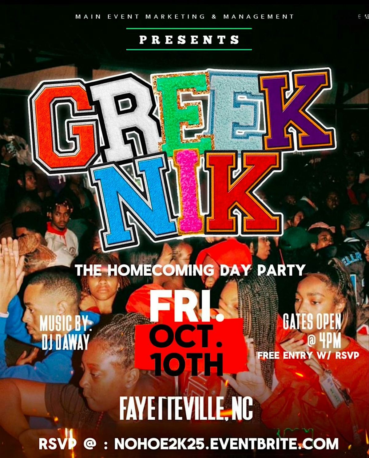 GREAKNIK || THE HOMECOMING WEEK DAY PARTY, 10 October | Event in Fayetteville | AllEvents