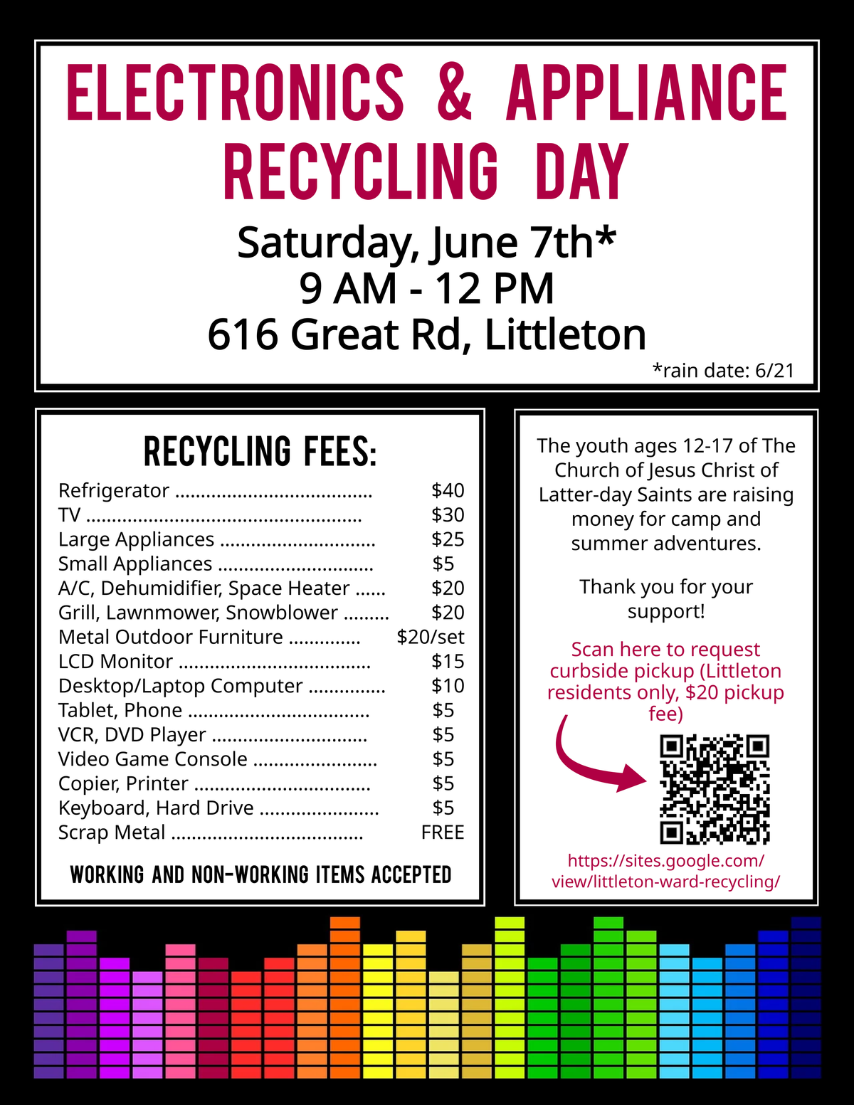 Electronics and Appliance Recycling Fundraiser, 7 June | Event in Littleton | AllEvents