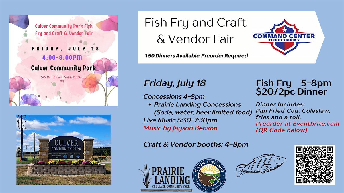 Fish Fry and Craft & Vendor Fair, 18 July | Event in Prairie du Sac | AllEvents