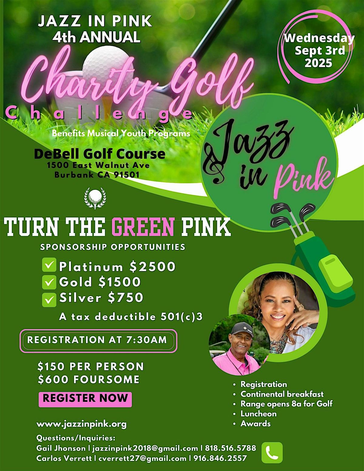 4th Annual Charity Golf Challenge, 3 September | Event in Burbank | AllEvents