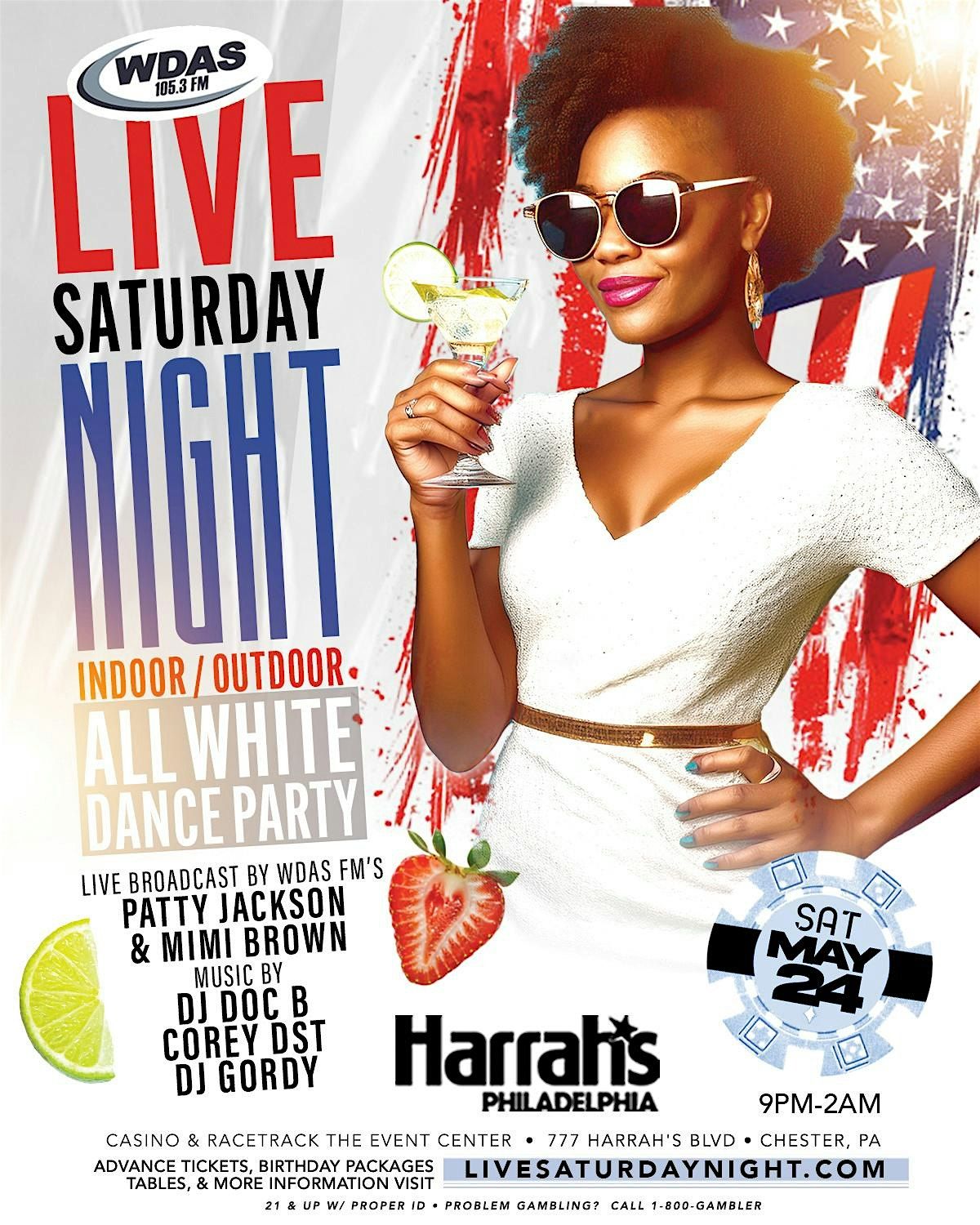 MEMORIAL DAY WEEKEND INDOOR/OUTDOOR WDAS LIVE SATURDAY NIGHT DANCE PARTY, 24 May | Event in Chester | AllEvents