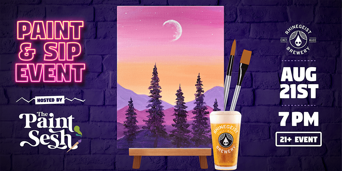 Paint & Sip Painting Event in Cincinnati, OH – “Mountains Majesty”, 21 August | Event in Cincinnati