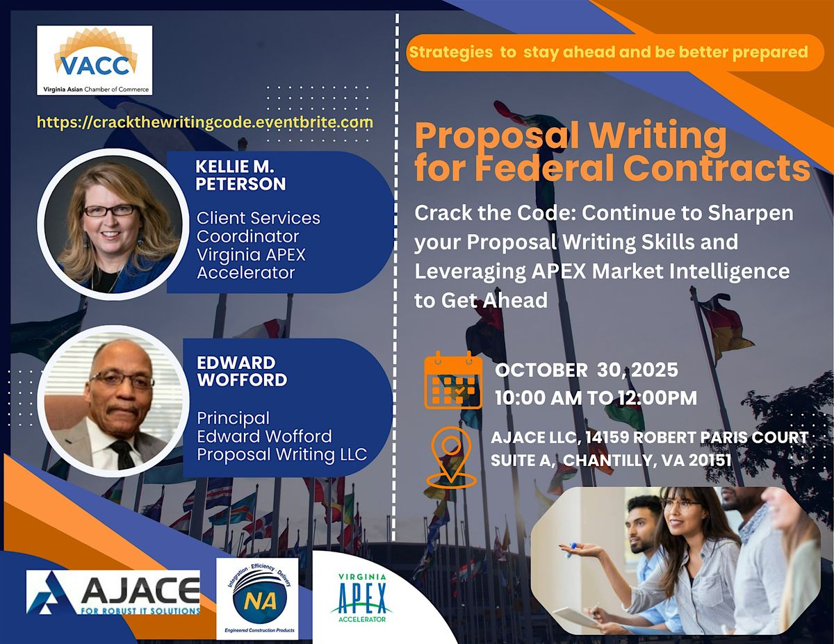 Proposal Writing for Federal Contracts to Stay Ahead, 30 October | Event in Chantilly | AllEvents