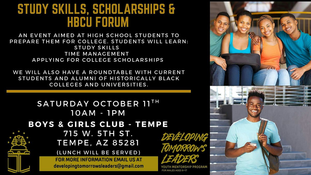 2nd Annual Study Skills & Scholarship Workshop with HBCU Panel, 11 October | Event in Tempe | AllEvents