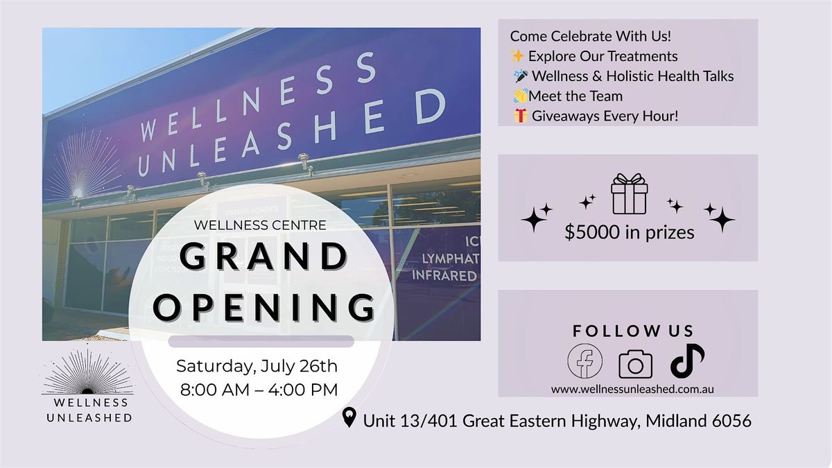Wellness Unleashed Grand Opening, 26 July | Event in Midland | AllEvents