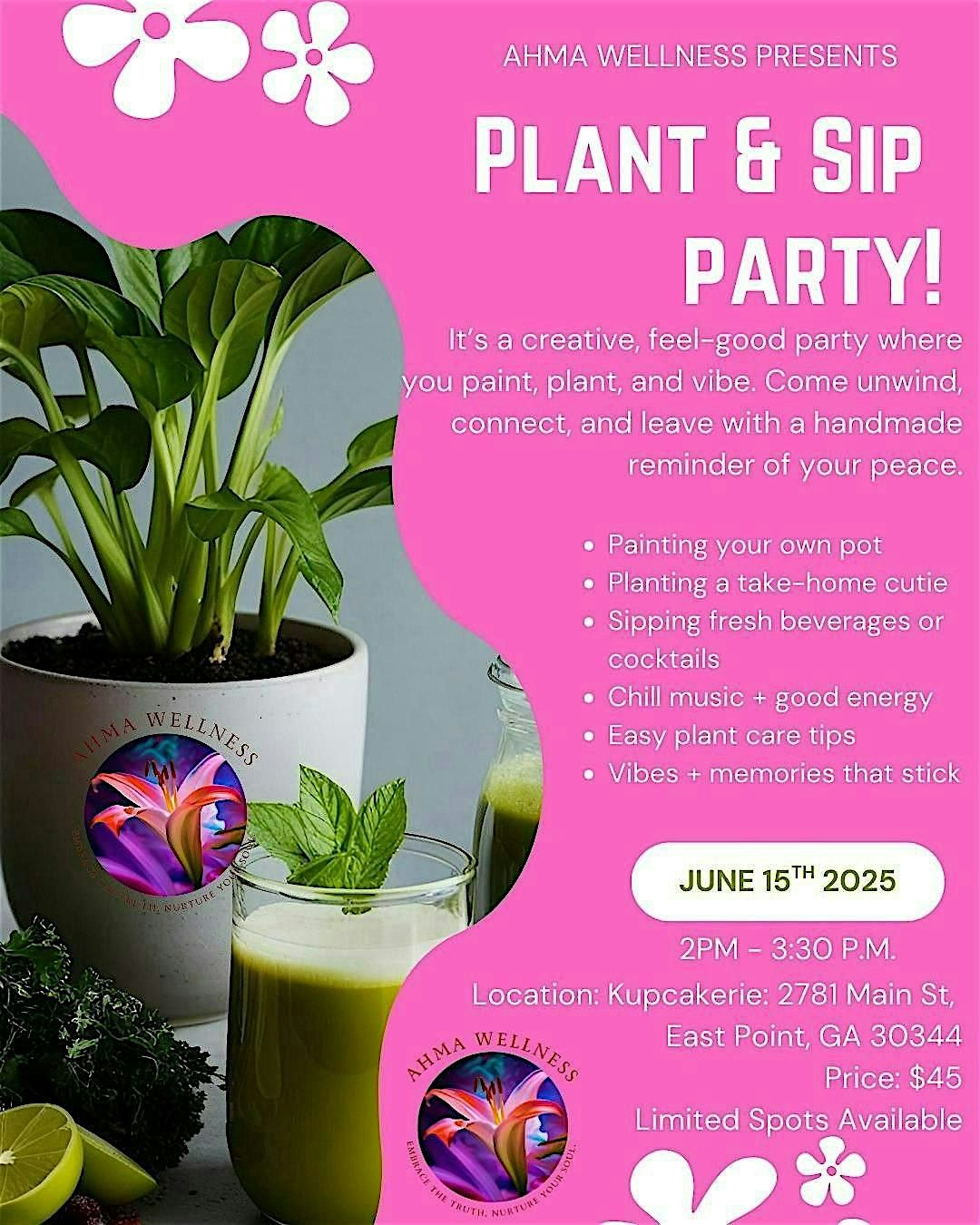 Plant & Sip Party!, 15 June | Event in East Point | AllEvents