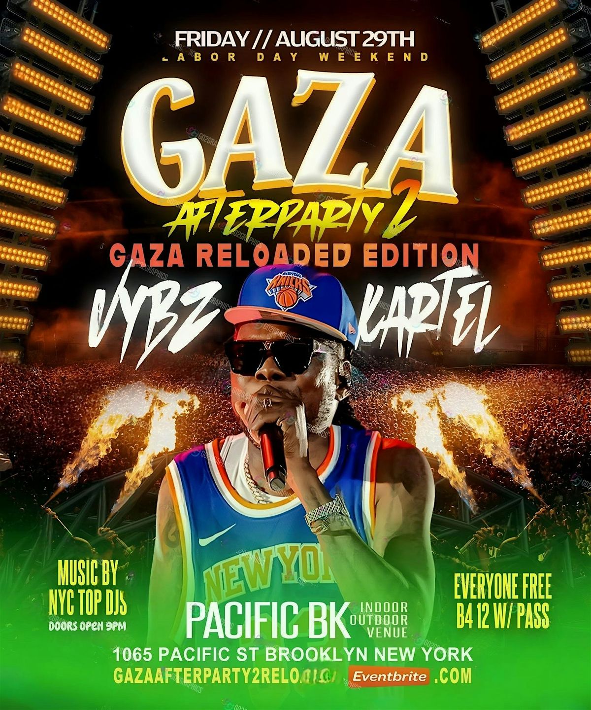GAZA AFTERPARTY 2  GAZA RELOADED  THE VYBZ KARTEL AFTERDAY, 29 August | AllEvents