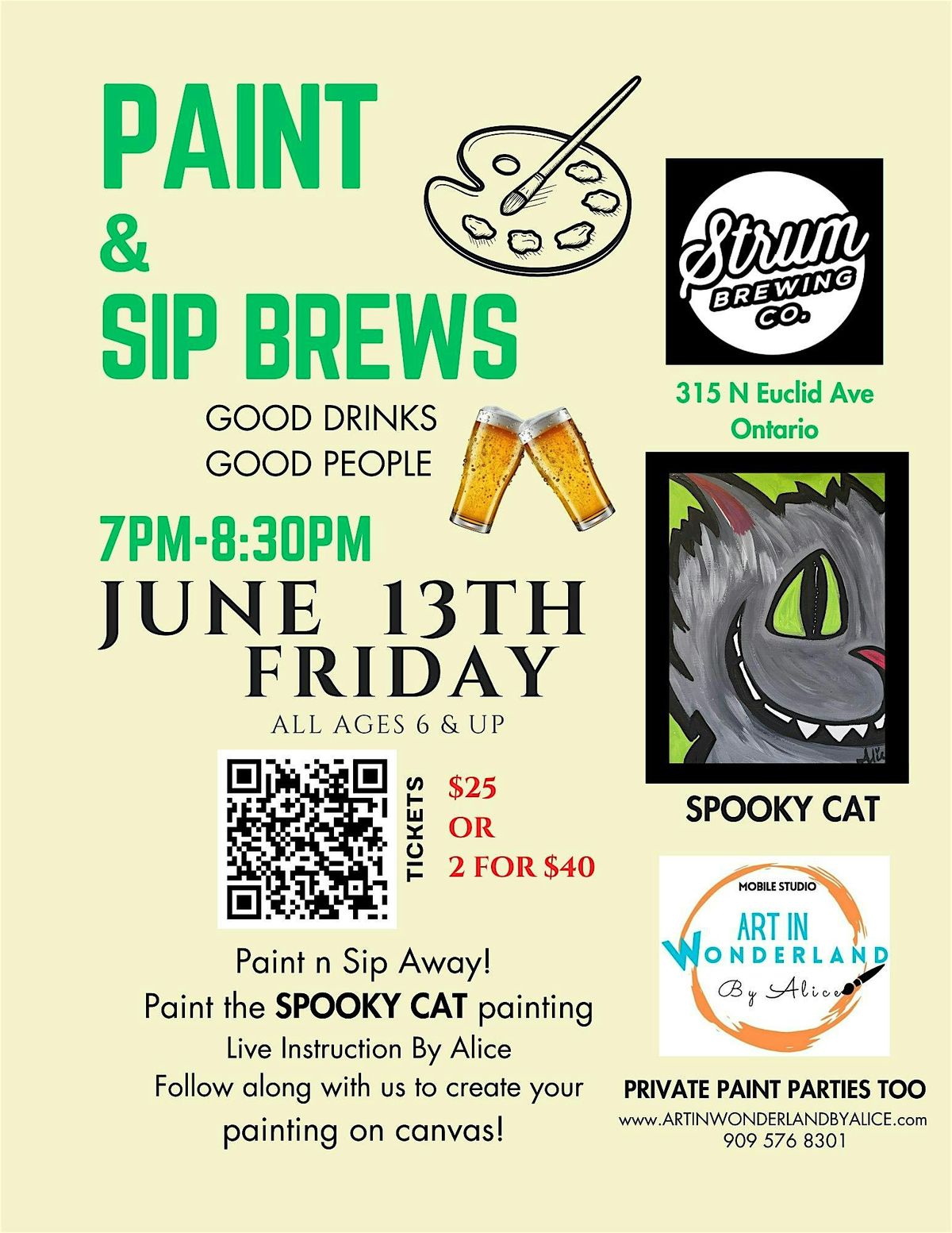 Paint and Sip Brews !!!! at Strum Brewing Co. in Ontario!!, 13 June | Event in Ontario | AllEvents