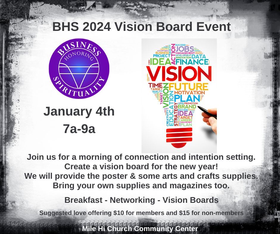 Building Vision Events BHS Vision Board Event, Mile Hi Church, Lakewood, 4 January 2024 ...