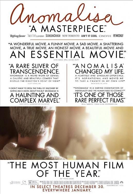 Bristol PsychArts Presents: Anomalisa (2015), 29 May | Event in Bristol | AllEvents