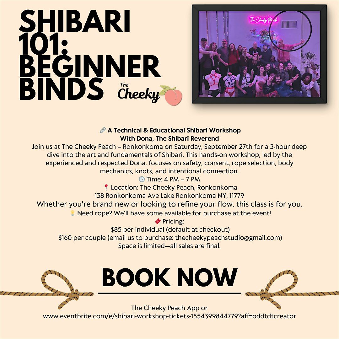 SHIBARI WORKSHOP, 27 September | Event in Lake Ronkonkoma | AllEvents