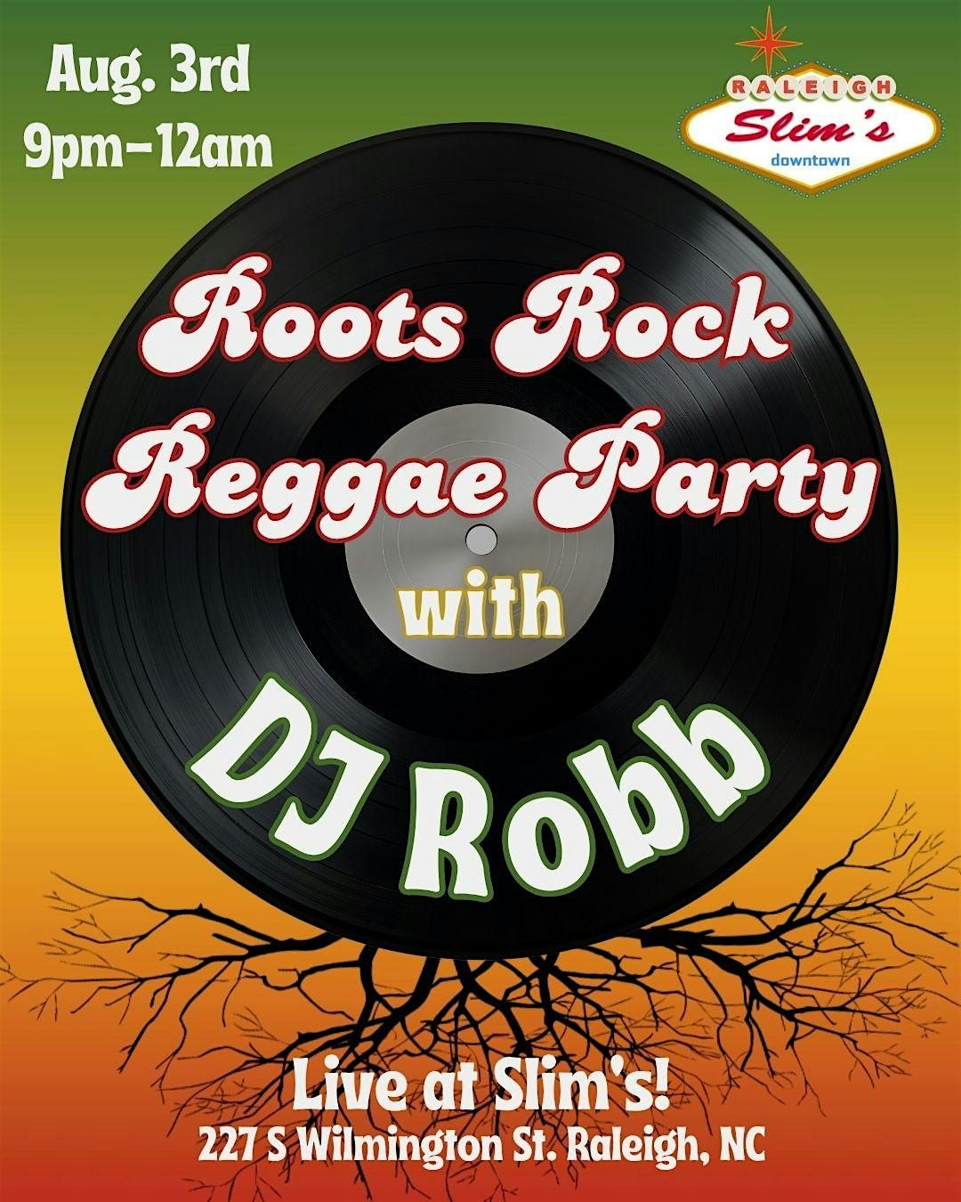 Roots Rock Reggae Party with DJ Robb, 3 August | Event in Raleigh | AllEvents
