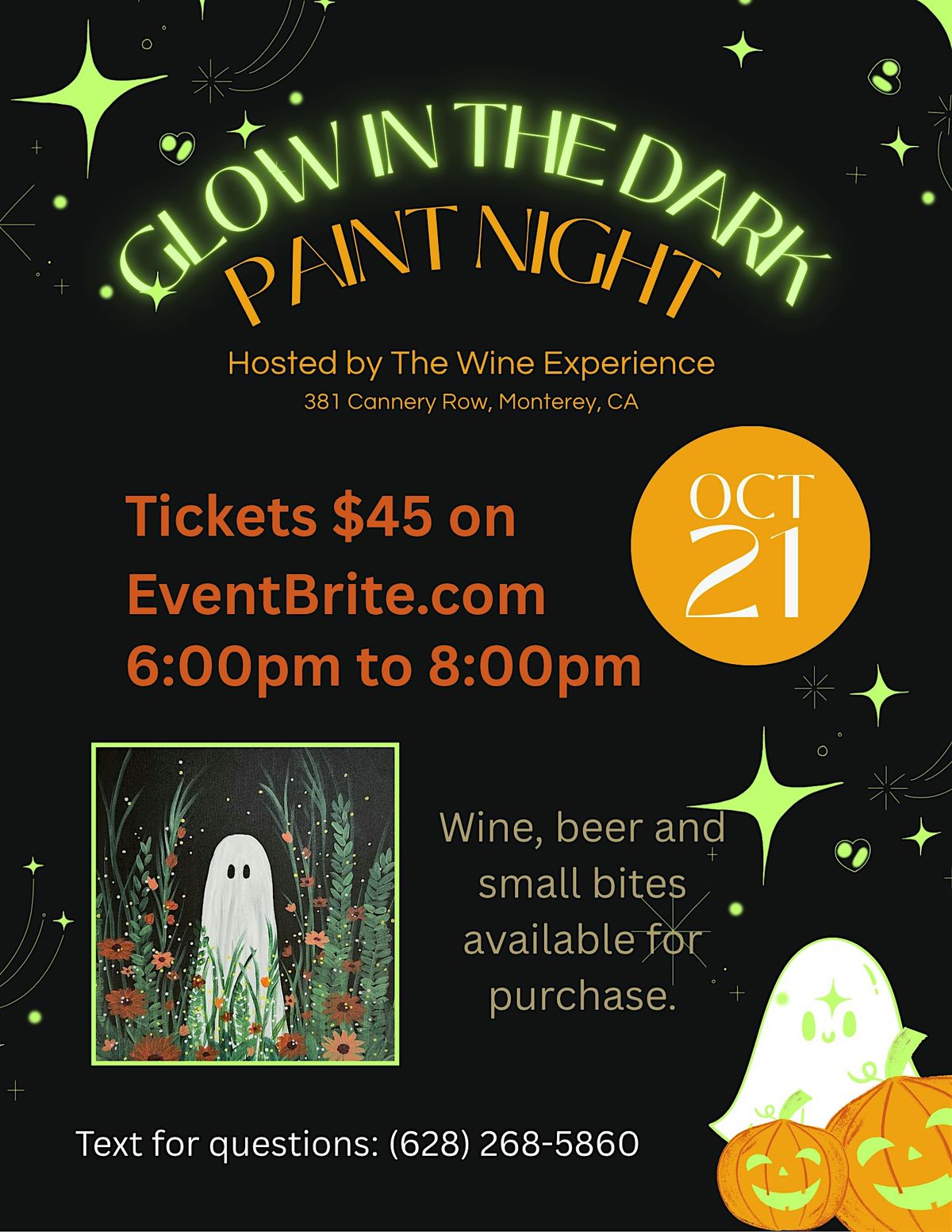 Ghostly Glow In The Dark Paint Night, 21 October | Event in Monterey | AllEvents