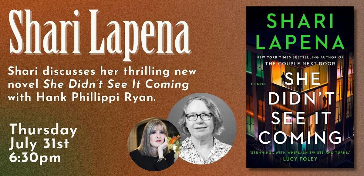 Shari Lapena with Hank Phillippi Ryan, 31 July | Event in Plainville | AllEvents