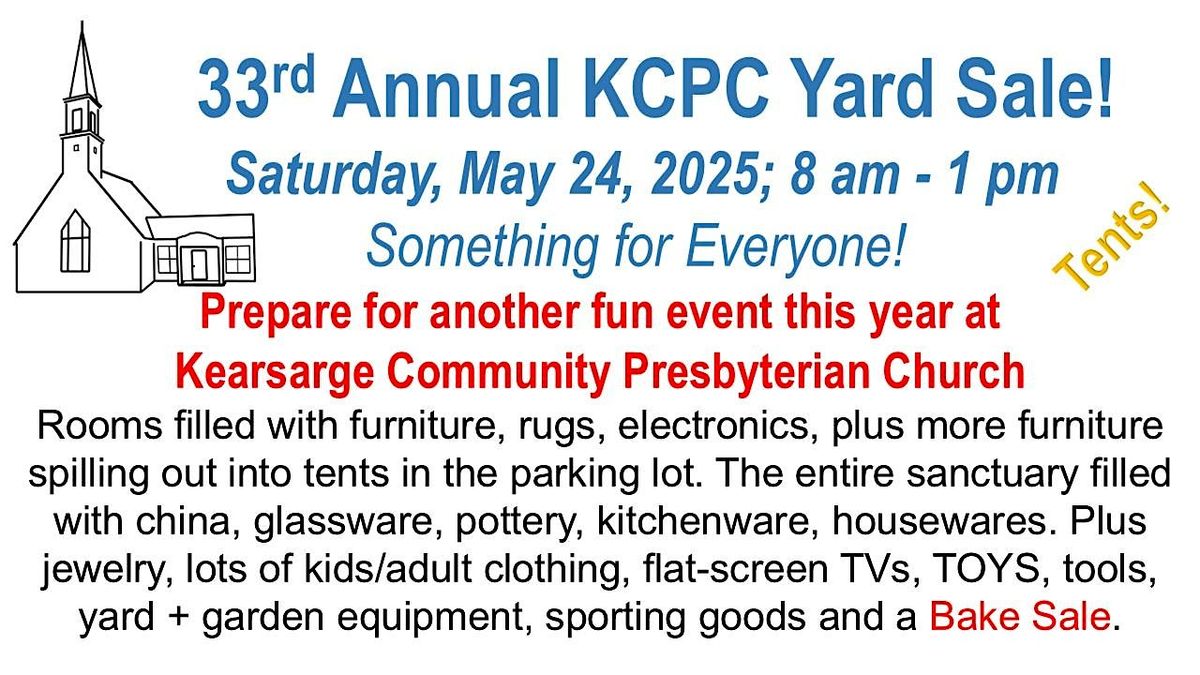 33rd KCPC Charity Yard Sale, 24 May | Event in New London | AllEvents