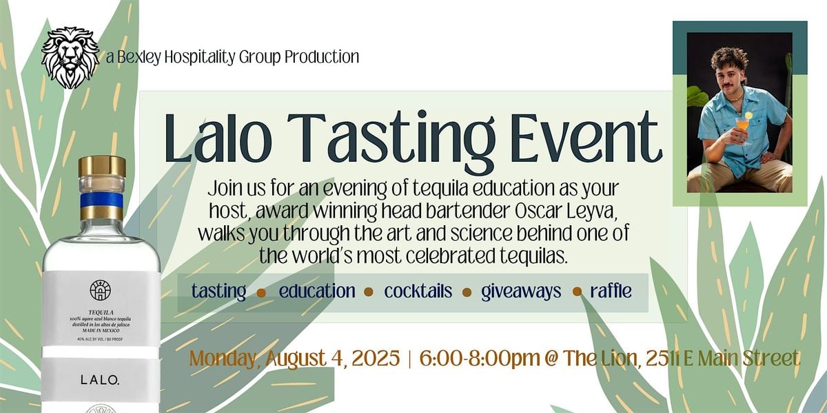 Lalo Tasting at The Lion, 4 August | Event in Bexley | AllEvents