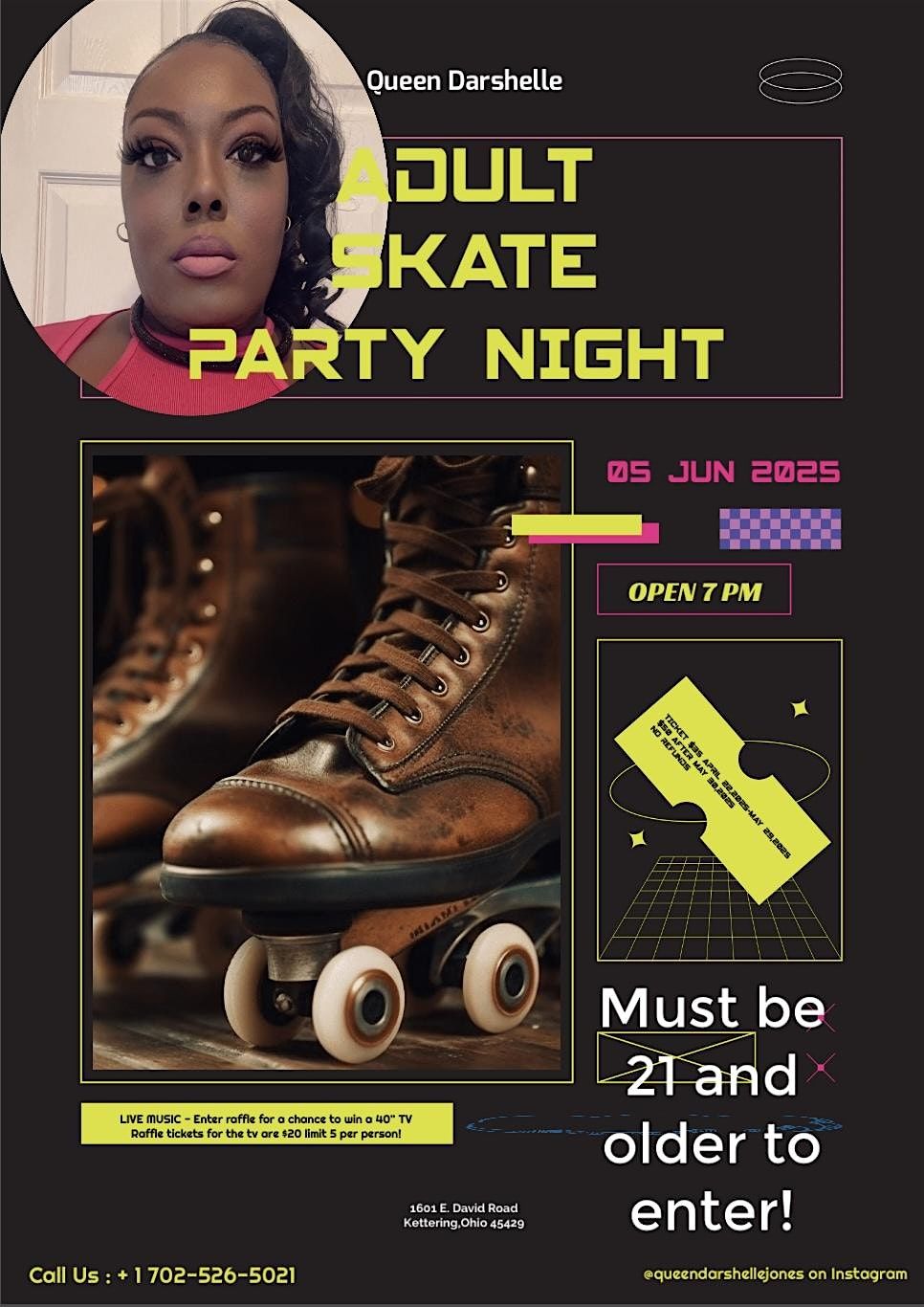 Queen Darshelle’s Mix n’ Mingle Adult Skate Party, 5 June | Event in Kettering | AllEvents