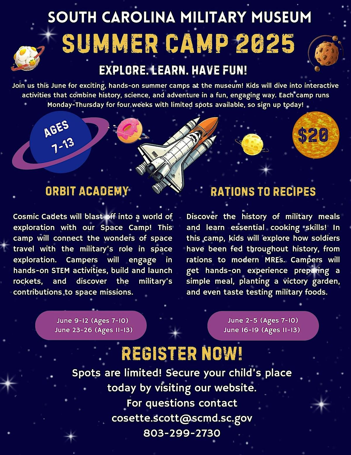 SCMM Summer Camp 2025, 2 June | Event in Columbia | AllEvents
