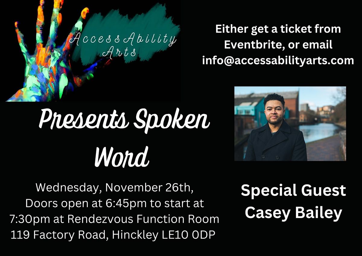 AccessAbility Arts Presents Spoken Word (November 2025), 26 November | Event in Hinckley | AllEvents