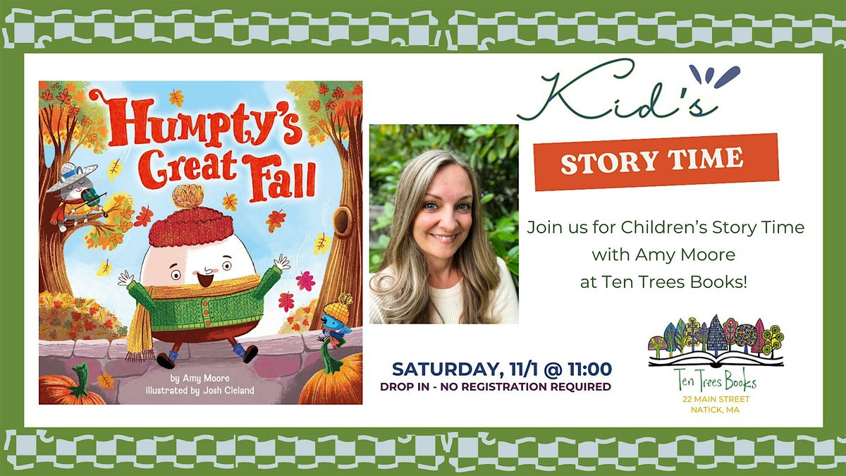 Children's Story Time with the Author at Ten Tree Books, 1 November | Event in Natick | AllEvents