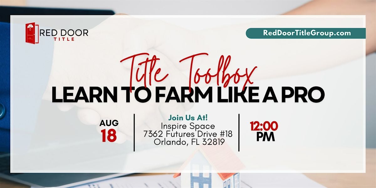 Title Toolbox – Learn To Farm Like a Pro, 18 August | Event in Orlando | AllEvents