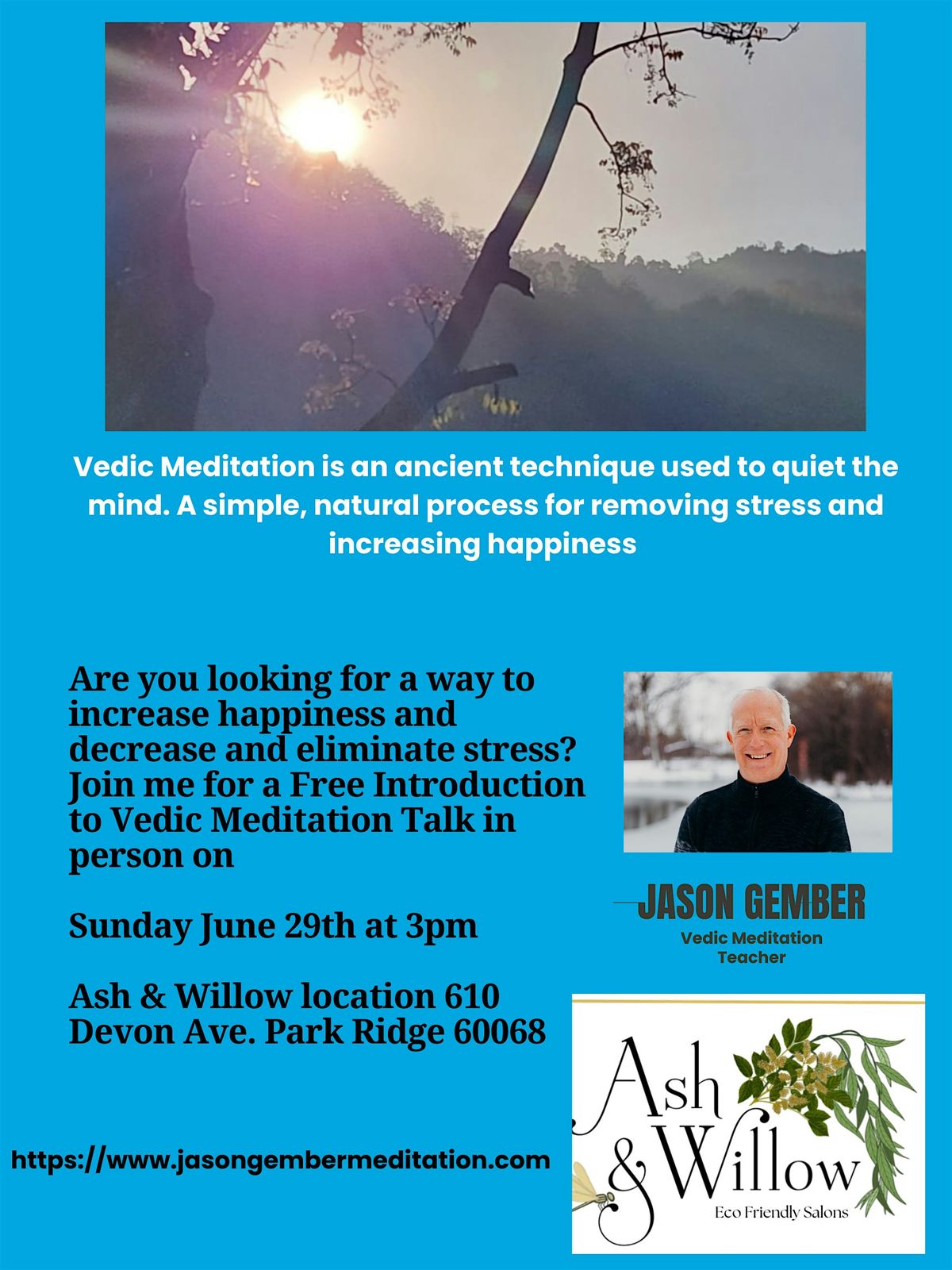 Introduction To Vedic Meditation, 29 June | Event in Park Ridge | AllEvents