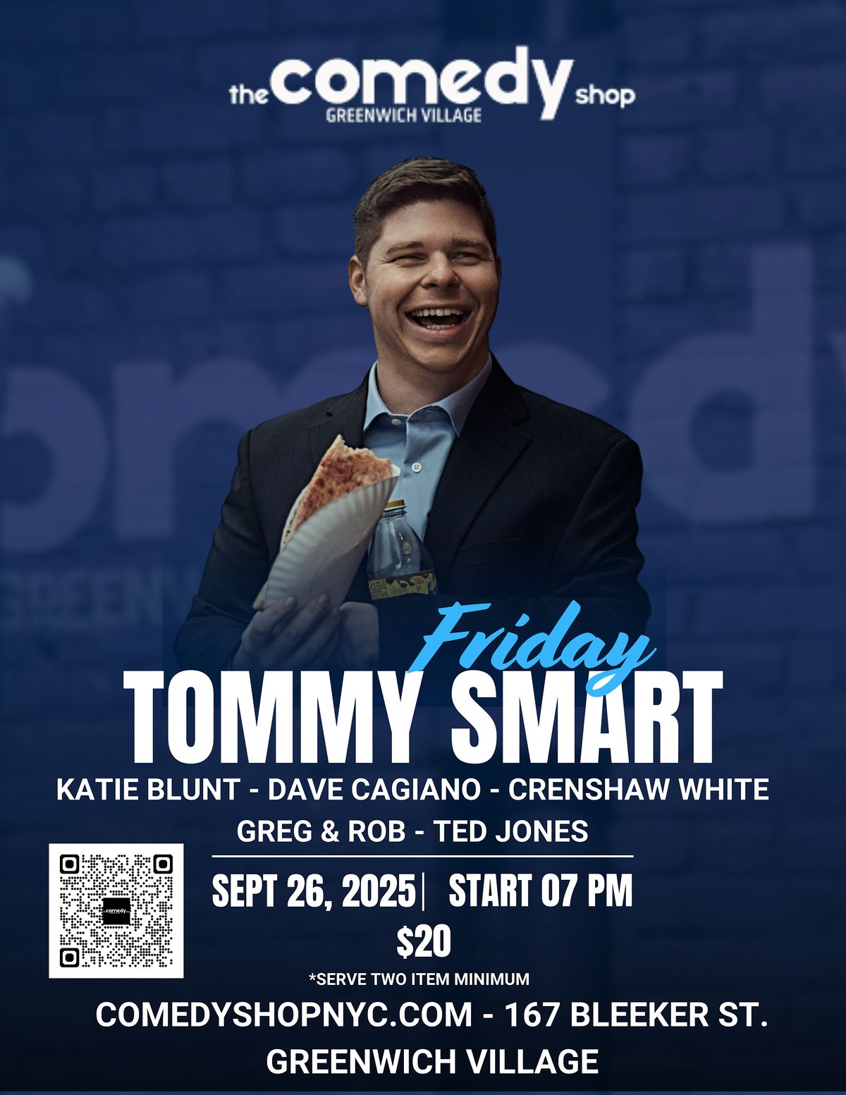 Tommy Smart Comedy Special, 26 September | Event in New York | AllEvents