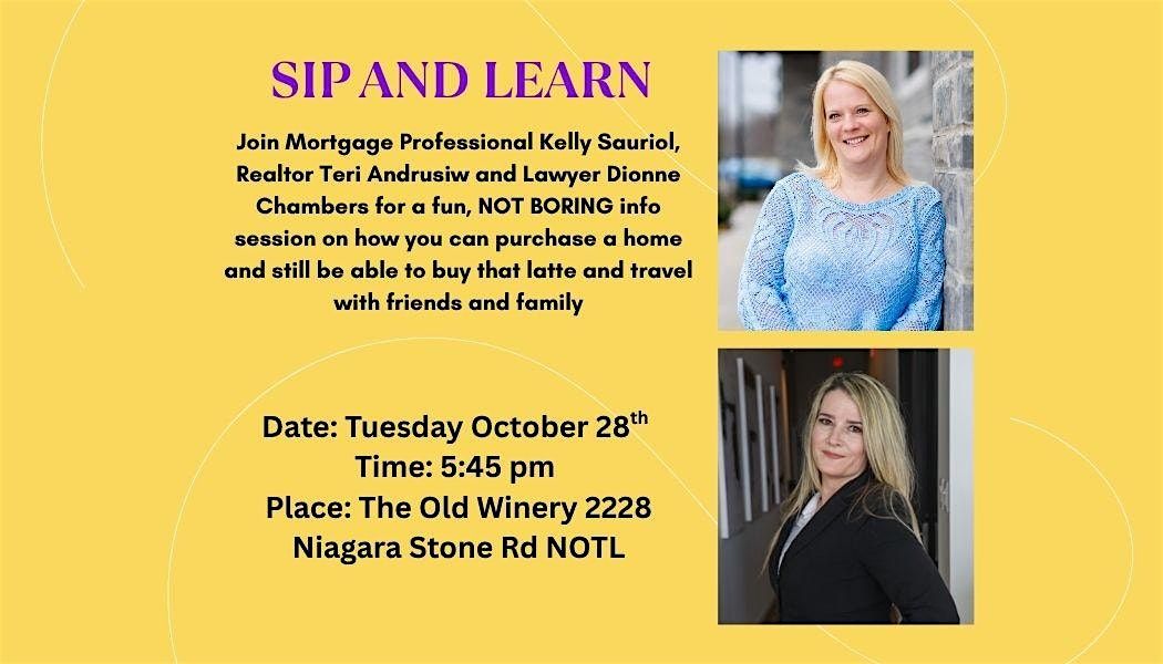 Sip and Learn for First-Time Buyers, 28 October | Event in Niagara-on-the-Lake | AllEvents