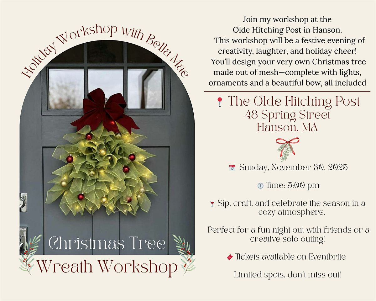 The Olde Hitching Post  Christmas Tree Wreath Workshop, 30 November | Event in Hanson | AllEvents