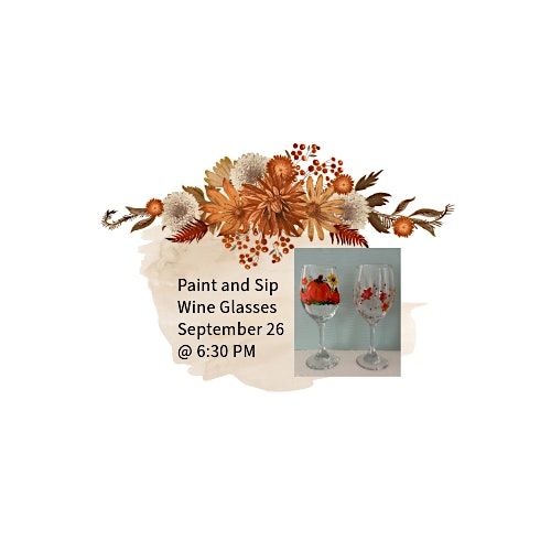 Paint and Sip Wine Glasses, 26 September | Event in Bowie | AllEvents