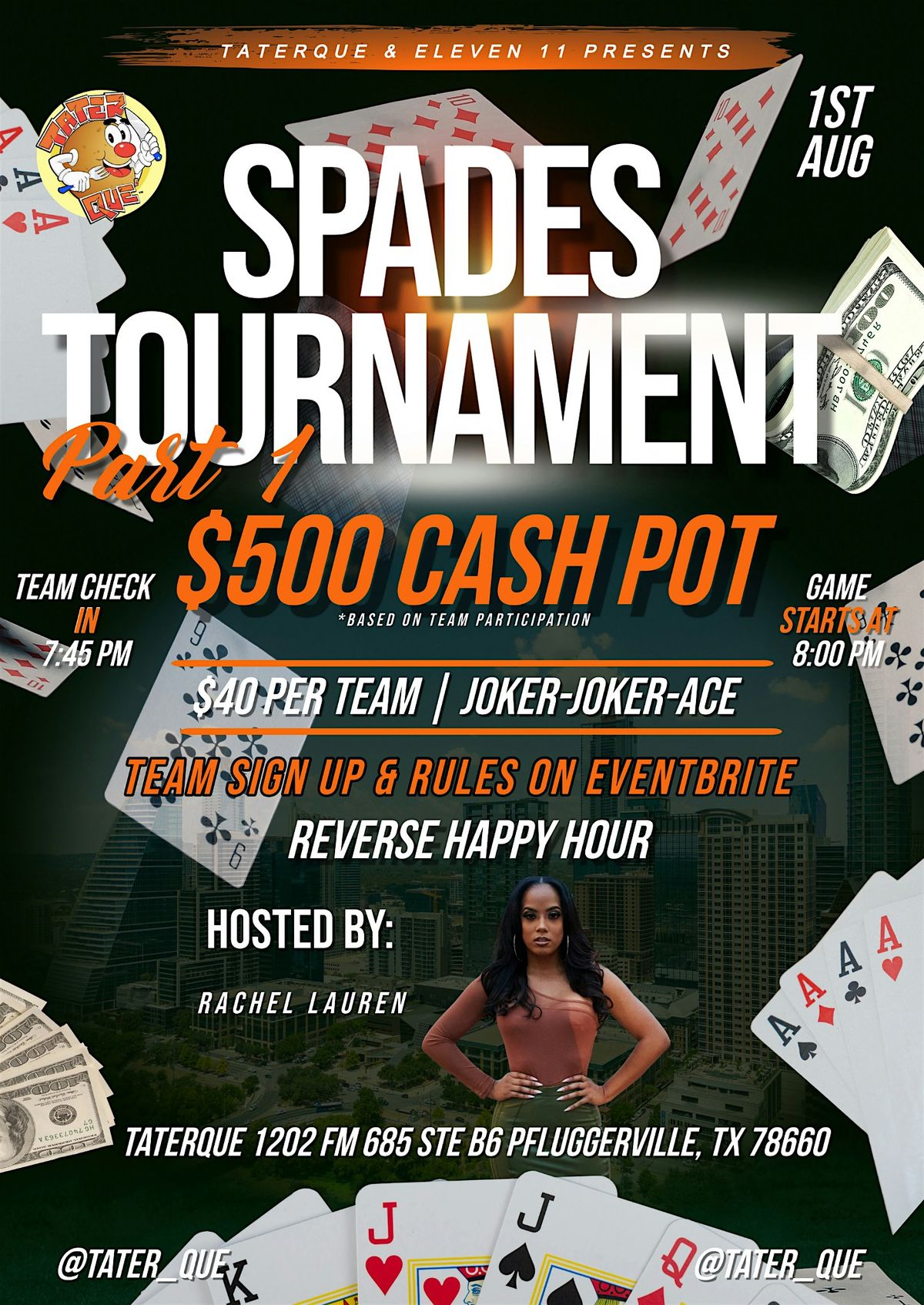 Spades Tournament Part1, 1 August | Event in Pflugerville | AllEvents