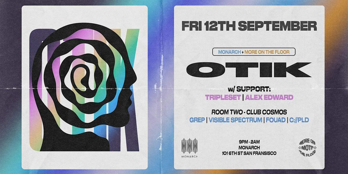 Otik | Tripleset | Alex Edward | grep | Visible Spectrum | Fouad | C://PLD, 12 September | Event in San Francisco