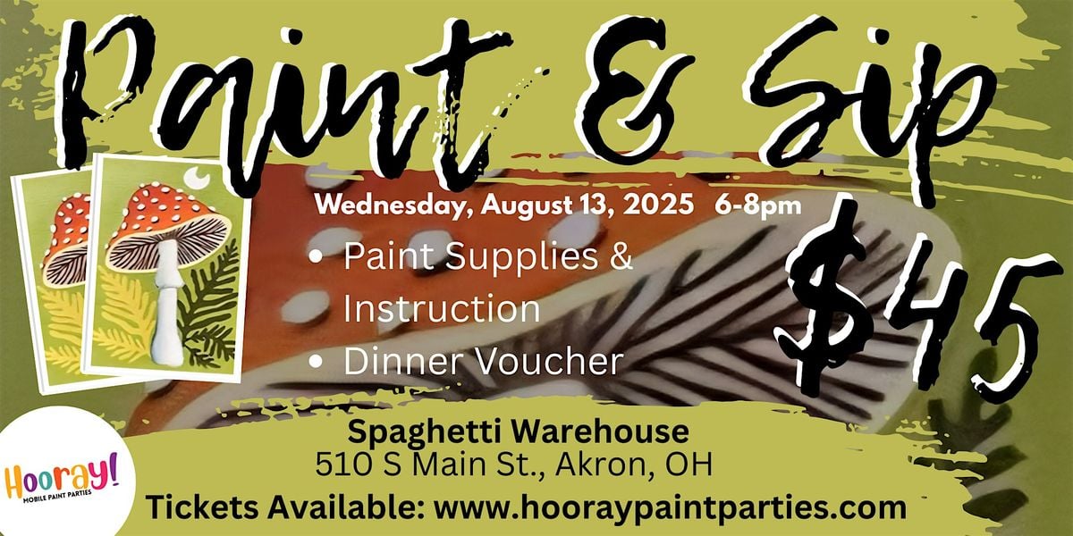 Mushroom Paint and Sip, 13 August | Event in Akron | AllEvents