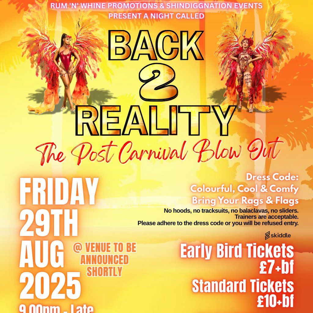 Back 2 Reality, 29 August | Event in Bradford | AllEvents