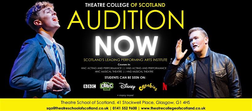 TCOS//  DECEMBER AUDITIONS, 11 December | Event in Glasgow | AllEvents