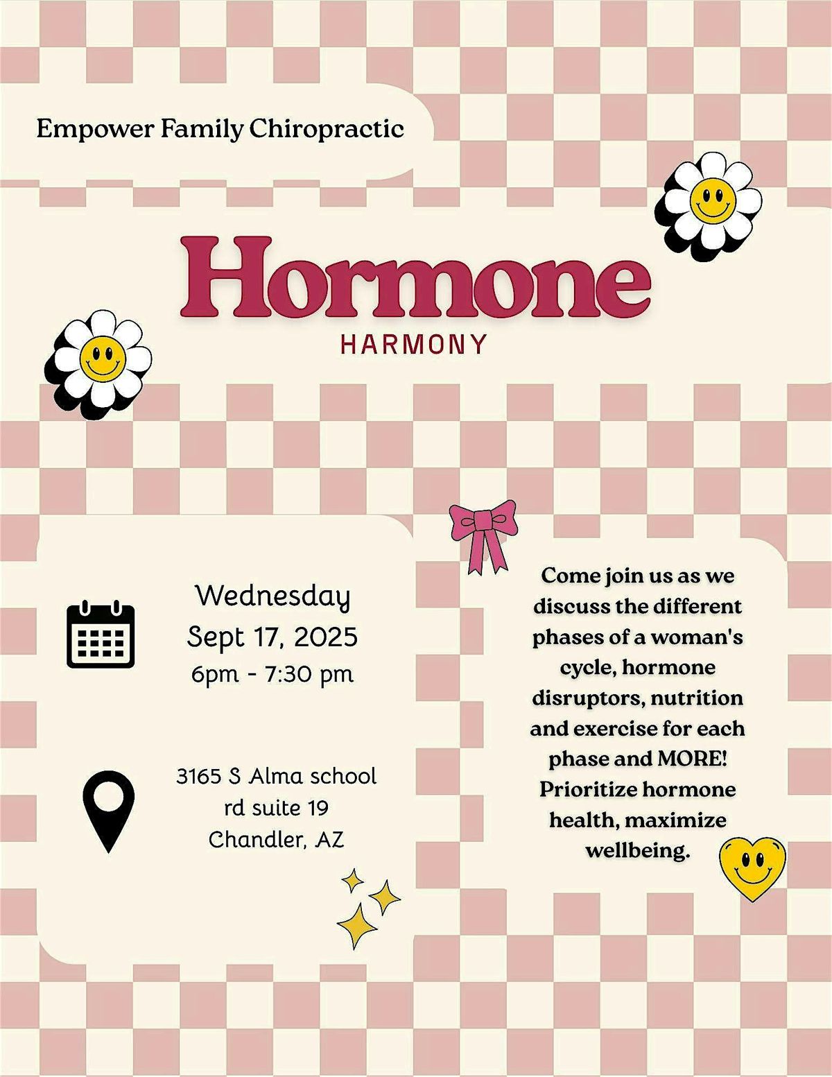 Hormone Harmony, 24 September | Event in Chandler | AllEvents