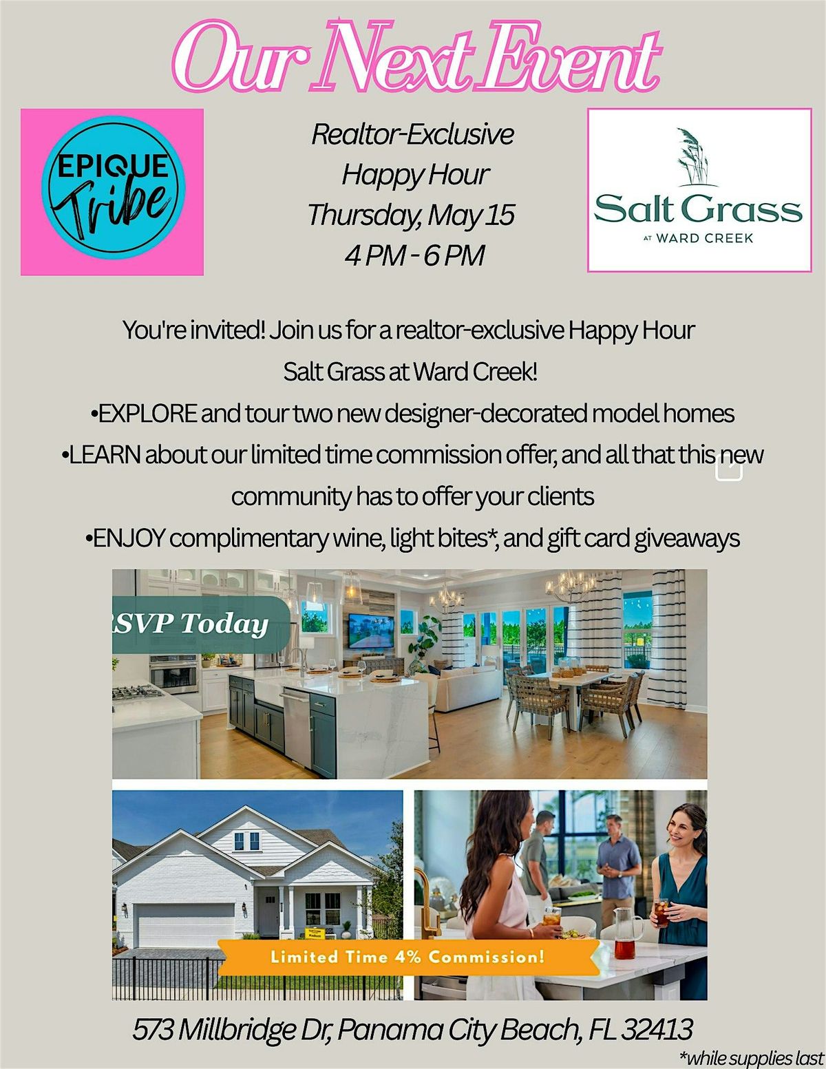 Realtor-Exclusive Happy Hour Tour with Salt Grass @ Ward Creek, 15 June | Event in Panama City Beach | AllEvents
