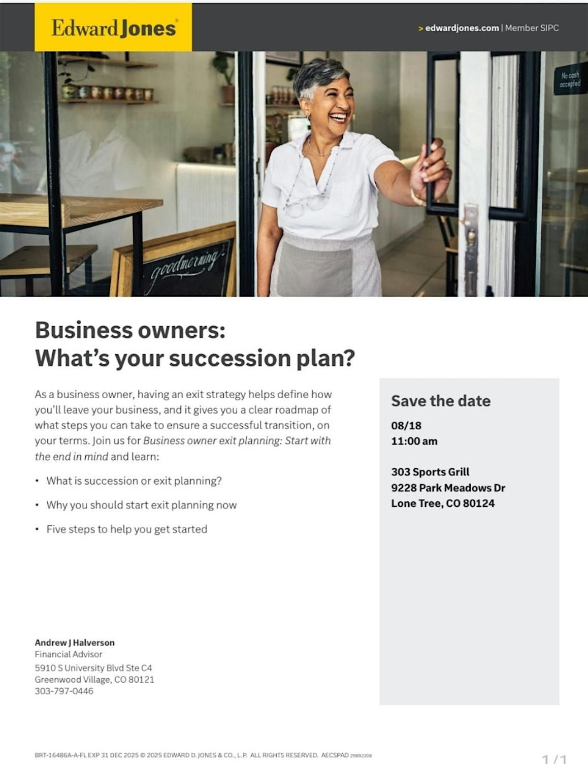 Tribe Networking Lunch and Learn: Succession Plan, 18 August | Event in Lone Tree | AllEvents