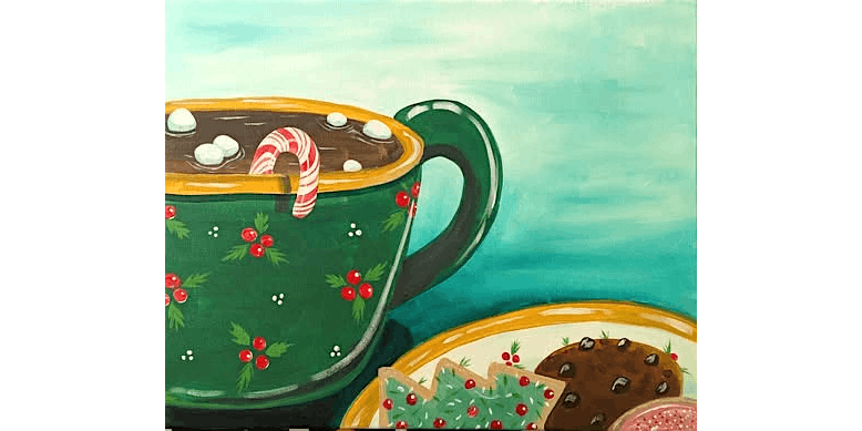 Cozy Cocoa Magic - Paint and Sip in Orange County | Classpop!™, 14 December | Event in Rancho Santa Margarita