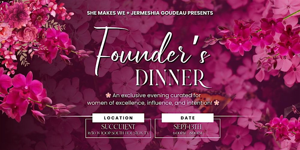 Founder's Dinner, 13 September | Event in Houston | AllEvents