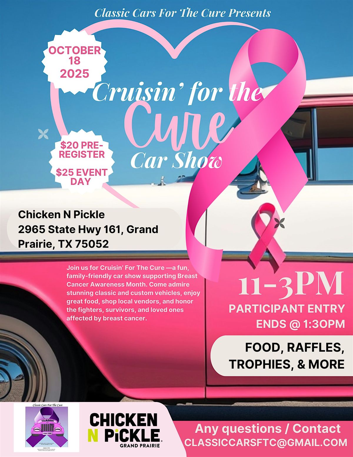 Cruisin' for the Cure, 18 October | Event in Grand Prairie | AllEvents