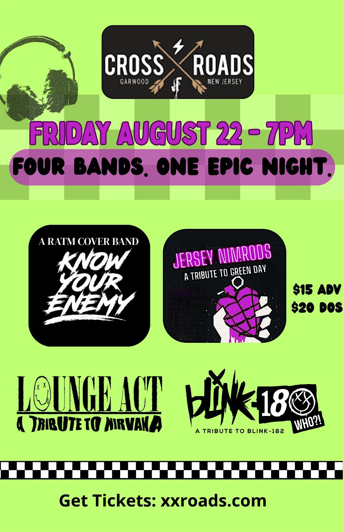 TRIBUTEfest: Lounge Act - Blink 180who?! - Know Your Enemy - Jersey Nimrods, 22 August | Event in Garwood