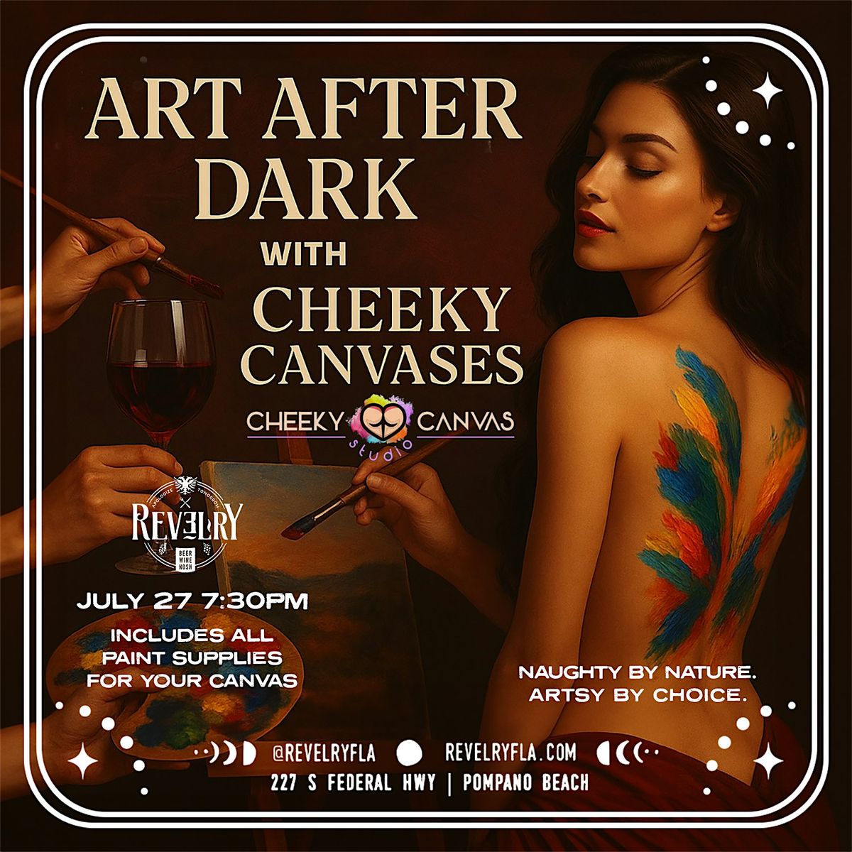 Art After Dark with Cheeky Canvas, 27 July | Event in Pompano Beach | AllEvents